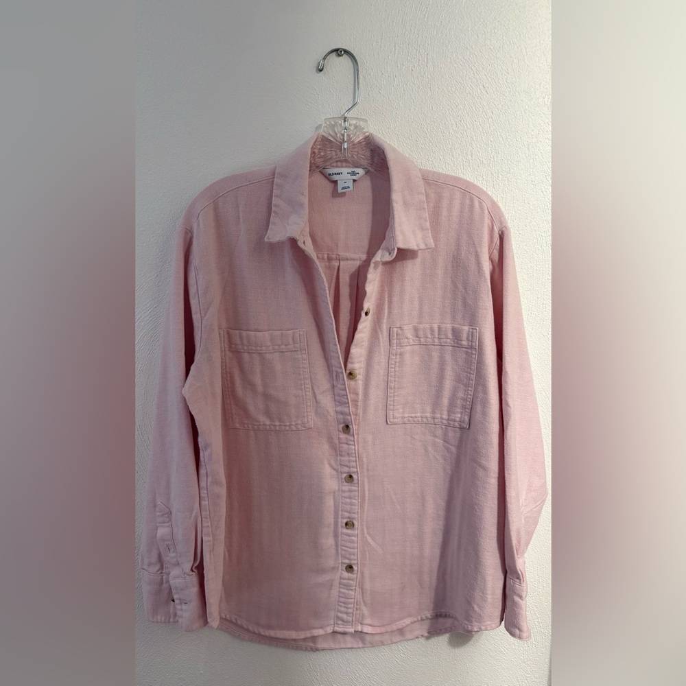 Old Navy Light Pink Casual Button Down Shirt